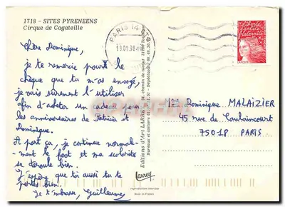 Cirque de Cagatelle — Pirineus — Éditions d'Art Larrey — Verso
