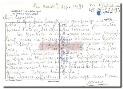 La Baule — widok z powietrza — Éditions CAP Toulouse — Rewers