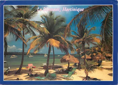 Le Diamant, Martinica — praia com palmeiras e barcos — Foto: Anicet Le Mahaut