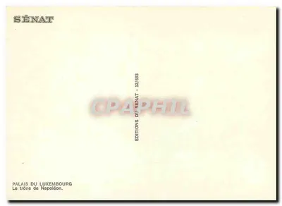 Pałac Luxembourg — Tron Napoleona — Wydawnictwo Senatu, nr 12/693 — Rewers