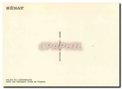 Palácio do Luxembourg — Salão dos Mensageiros do Estado do Império — Edições do Senado, n°12/690 — Verso
