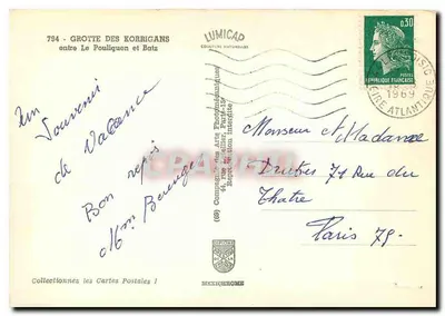 Jaskinia Korriganów — między Le Pouliguen a Batz — wydawca IRIS — Rewers