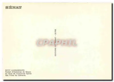 Portał Alphonsa de Gisorsa na tle starej świątyni Dziewic z Kalwarii — Mały Luksemburg — Wydawnictwo Senatu, nr 12/702 — Rewers