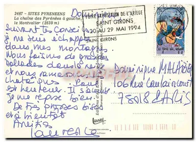 Koła Pyrenäów — Montvalier (2839 m) — Éditions Larrey, n° 2467 — Rewers