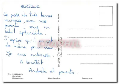 Portugal — Landbouwelijk landschap van Alto-Minho — Uitgave Edições Valdêvez — Achterkant