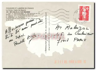 A Corça, Oasis de Beleza — 20 — De Calvi à Île Rousse — Éditions d'art Jean-Jaurès-94-Arcueil — Verso