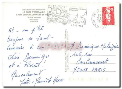 Saint-Lunaire — Wybrzeże Emeraude — Wydawnictwo Art JACK — Rewers