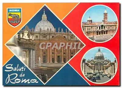 Roma — Vista da basílica de São Pedro e outros locais — Plurigraf Terre