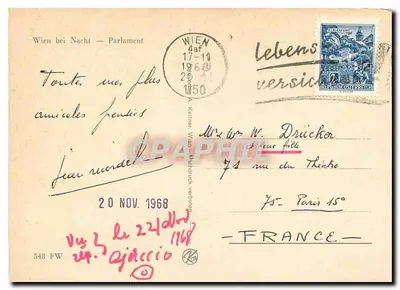 Viena à noite — Parlamento — n° 548 FW — Verso