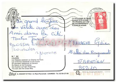 Lourdes — Basilica of Notre-Dame de Lourdes — Publisher Elyx, No. 52 — Back