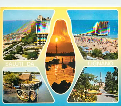 Lignano – Vista panorâmica e porto – Ed. Mattiussi n° LIG 200