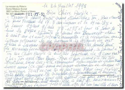 पेलरिन के घर — वेवे के मेडिको-सोशल अस्पताल — संपादक A.P. कोटे S.A. संख्या 806205-73 — पीछे