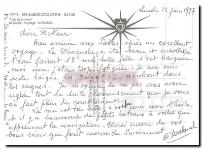 Les Sables d'Olonne — Widok plaży i basenu — Éditions L'Épistémique — Rewers