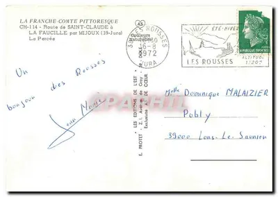 A Percée — Estrada de Saint-Claude para La Faucille — Les Éditions de l'Est — Verso