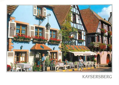 Kaysersberg — Fachadas coloridas e floridas de casas típicas — Edições Graphil