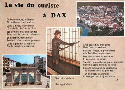 A vida do curista em DAX — poema e fotos de banhos de lama — edições Librairie Bocquet