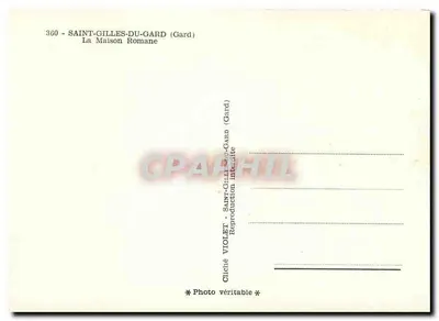 Saint-Gilles-du-Gard — A Casa Romana — Cliché Violet — Verso