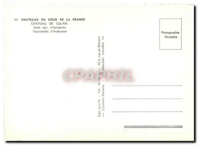 Castelo de Culan — Sala dos Intendentes — Tapeçarias de Aubusson — Verso
