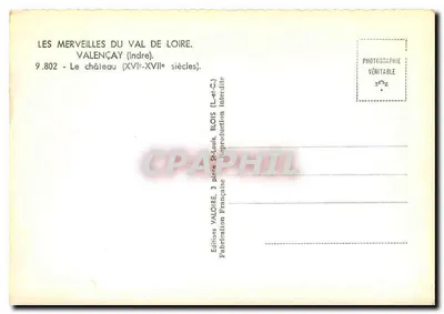 Castello di Valençay — Le Meraviglie del Val de Loire — Edizioni Valoire — Verso