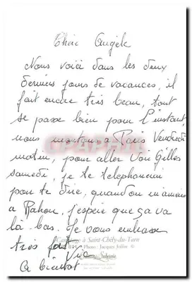 Saint-Chély-du-Tarn — cascata e caiaques — editor: Subérie, n° 848 — Verso