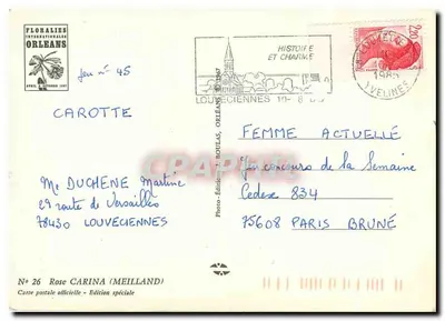 Róża Carina — Wydanie specjalne — Éditions Boulas — Rewers
