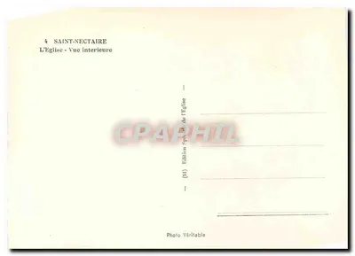 Saint-Nectaire — Wnętrze kościoła — Wydanie specjalne — Rewers