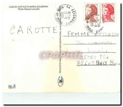 Laelio-Cattleya Maria Soubiran — Foto Marcel Lecoufle — Imp. J.R. — Verso