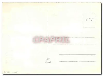 Três gatos e máquina de escrever — Aniversário — Aquarell, Nr. 5407 — Verso