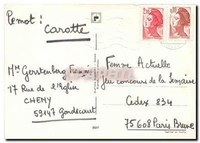 Violette bloemen — Grafisch Brendetti, n°30/7 — Achterkant