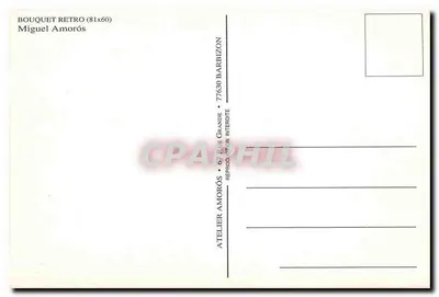 Arranjo de flores — reprodução — Atelier Miguel Amorós — Verso