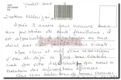 Dax - Cidade Termal — lenda do cão de Dax — editor não visível — Verso