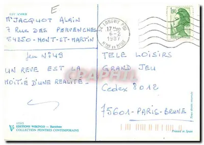 Paisagem invernal com pássaro — Edições Wikingo — N°153/153 — Verso