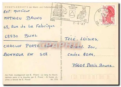 Am Fluss — krajobraz rzeczny — E. Pirard, Nr. 1712 — Rewers