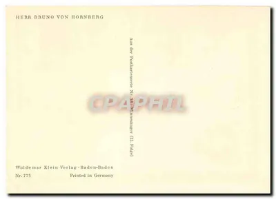 Bruno von Hornberg — Minnesinger (II. Folge) — Woldemar Klein Verlag, Baden-Baden — Rückseite