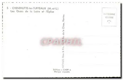 Chenehutte-les-Tuffeaux — Les Quois de la Loire e a Igreja — Edições Gaby — Verso