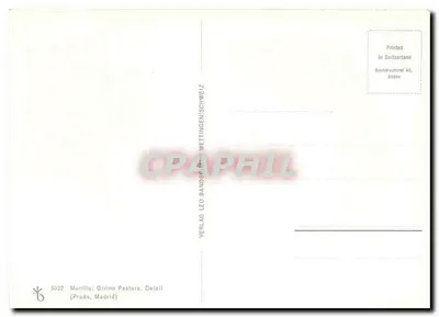 Murillo: Divina Pastore — detalhe — Verlag LED Bandsprint Wettlingen/Suíça, n° 5022 — Verso