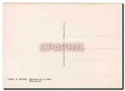 Dançarina no palco — E. Degas — Edições Braun & Cie, Mulhouse (Alsace) — Verso