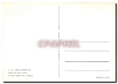 Madonna della Stella — Beato Angelico — editor A. Martillo, Milão — Verso