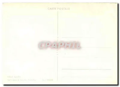Pai Natal com mula — cena de montanha nevada — Cetiscler, No T 2110/59 — Verso