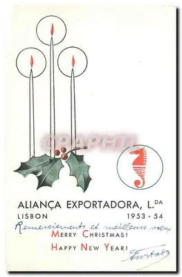 Candeeiro de Natal — Aliança Exportadora, LDA — Lisboa 1953-54