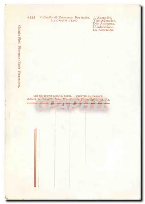 Die Anbetung — Raffaello di Francesco Botticini (1477–nach 1520) — Editions Nomis, Paris — Rückseite