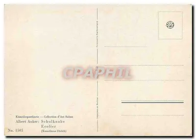 Dziecko w szkole — zima — Albert Anker, Nr 1505 — Rewers