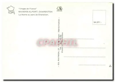 A Marne no ponte de Charenton — MAISONS-ALFORT — Éd. RAYMON, n° 94.371 — Verso