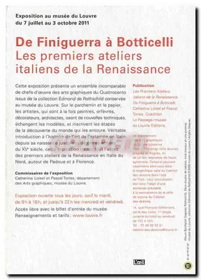 De Finiguerra do Botticelli — Pierwsze atelieery włoskie renesansu — Louvre, wystawa od 7 lipca do 3 października 2011 — Rewers