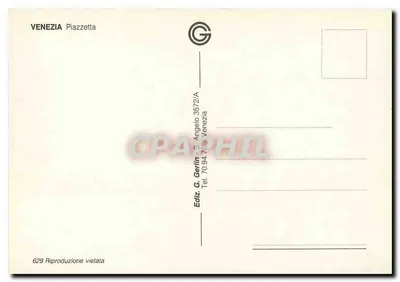 Ponte nevado em Veneza — vista invernal — Ediz. G. Gerlin, n° 629 — Verso