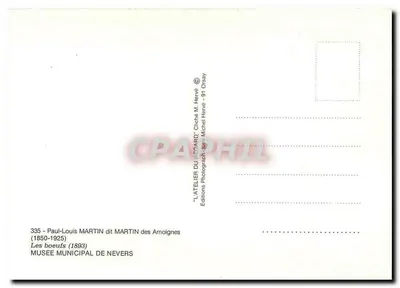 Os bois — 1893 — Paul-Louis MARTIN dit MARTIN des Amoignes — Verso