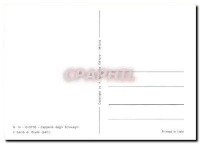 Pocałunek Judasza — szczegół — A. Martello Editore, N. 14 — Rewers
