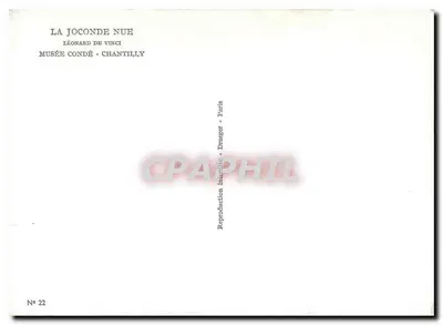 A Joconde nua — Léonard de Vinci — Museu Condé - Chantilly — Verso