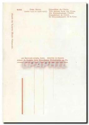 Deposição do Cristo — Dirk Bouts (1410-1475) — Les Éditions Nomis, Paris — Verso