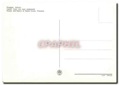 Orcagna, Infierno — detalle del Juicio Final — Museo de la Ópera de Santa Croce, Florencia — Reverso